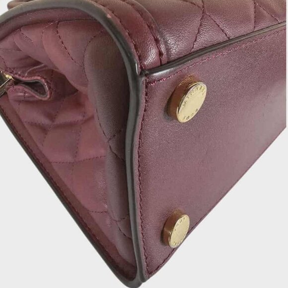Michael Kors Burgundy Quilted Leather Medium Selma Satchel w/Crossbody Strap - Picture 14 of 15